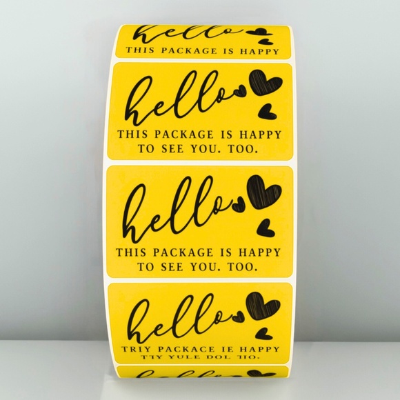 Hello this package is happy to see you too sticker | 8 COLORS TO CHOOSE FROM - Picture 8 of 11